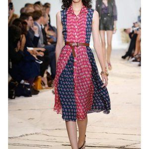 DVF Nieves printed faille and chiffon dress